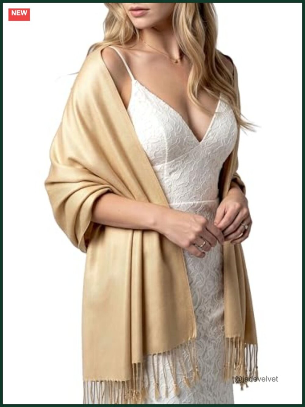 Lightweight Pashmina Scarf for Women - Soft Silky Shawl Wrap for Evening